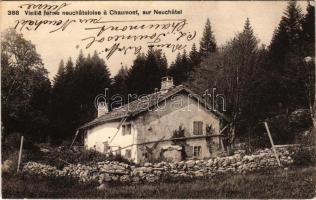 Neuchatel, Vieille ferme neuchateloise a Chaumont, sur Neuchatel / old farmhouse (small tear)