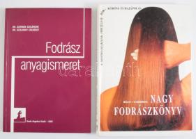 Szirmák Szilárdné - Szolnoky Erzsébet: Fodrász anyagismeret. Az egyik szerző, Szirmák Szilárdné Háry Emese által DEDIKÁLT példány! Győr, 2002, Beato Angelico Kiadó. Kiadói papírkötés. + Möller - Schoeneberg: Nagy Fodrászkönyv. Fodrászat. Szakmai ismeret és gyakorlat. Szerk.: Heinz Möller, Hans Schoeneberg. 1996, B+V - Mediprint. Kiadói kartonált papírkötés.