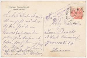 Szamosújvár, Gherla; Sétatéri főbejáró, Royal szálloda. Todorán Endre kiadása / promenade entrance, ...