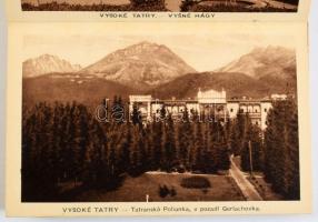 cca 1920 Vísoké Tatry, 25 db képet tartalmazó leporelló, 9×14 cm