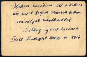 1941 Bp., "Boldog újévet kíván a barlangkutató turista" pornó üdvözlőkártya