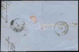 1861 2kr + 3kr zöld / green, levélen / on cover "BAN. WEISSKIRCHEN" - "RESCHITZA&quot...