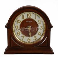 Rythim asztali kvarc óra. fa tokkal. 15x15 cm