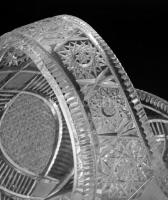 Nagy méretű kristály kosár. Apró lepattanással 25x25 cm