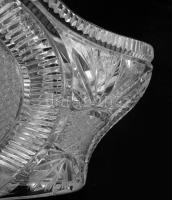 Nagy méretű kristály kosár. Apró lepattanással 25x25 cm