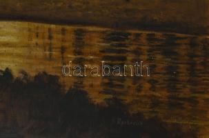 Markovich jelzéssel: Őszi erdő. Olaj, karton. Dekoratív, kissé sérült fakeretben. 50×70 cm