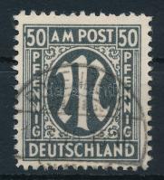 Németország - Amerikai és brit zóna 1945 Forgalmi bélyeg az egyik értékszám mellett pont tévnyomattal, Mi 32 V bAz (Mi EUR 360.-) garancia nélkül / no guarantee