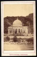 cca 1900 Herkulesfürdő, keményhátú fotó Hess &amp; Kossak temesvári műterméből, 10,5×6,5 cm / Baile Herculeane