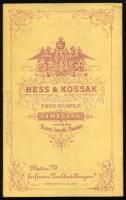 cca 1900 Herkulesfürdő, keményhátú fotó Hess &amp; Kossak temesvári műterméből, 10,5×6,5 cm / Ba...