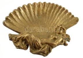 Szecessziós bronz névjegykártyatartó, 13x17 cm