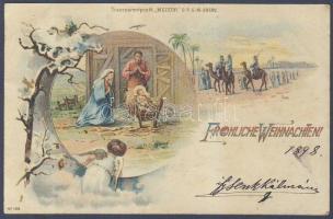 1898 Christmas hold to light litho
