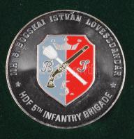 Bocskai István Lövészdandár plakett, tokban, d: 42mm