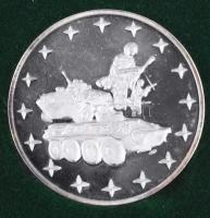 Bocskai István Lövészdandár plakett, tokban, d: 42mm