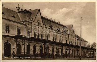 1931 Zalaegerszeg, Pályaudvar, Vasútállomás, Dreher Maul csokoládé reklámja Nemes Gábor kiadása (EK)