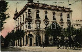 1910 Braila, Hotel Splendid / hotel and café, tram (r)