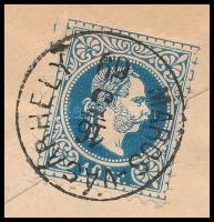 1869 5kr díjjegyes boríték 10kr díjkiegészítéssel ajánlott levélként feladva Aradra. Látványos, fris...