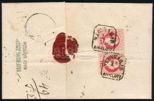 1869 3 x 5kr távolsági ajánlott levélen / on domestic registered cover "NAGYVÁRAD / AJÁNLOTT&qu...