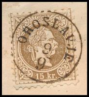 ~1868 15kr ajánlott levélen / on registered cover "OROSLAVJE" - Warasdin