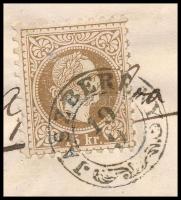 1867 15kr ajánlott távolsági levélen / on registered domestic cover "JÁSZBERÉNY" - Pest