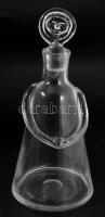 Boda Manufaktúra, Erik Höglund designer: "People Decanter". Jelzett, cca 1955, szájánál ragasztott, m: 31 cm