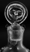 Boda Manufaktúra, Erik Höglund designer: "People Decanter". Jelzett, cca 1955, szájánál ra...