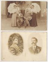 8 db RÉGI fotós képeslap vegyes minőségben / 8 pre-1945 photo postcards in mixed quality