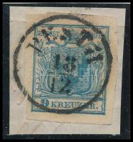 1850 9kr HP IIa, törött sarok lemezhiba a bal alsó saroknál / plate flaw "PESTH"
Certific...