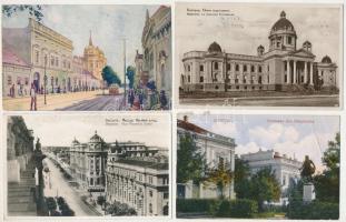 Beograd, Belgrade, Belgrád; 8 pre-1945 town postcards