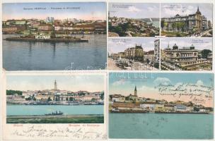 Beograd, Belgrade, Belgrád; 8 pre-1945 town postcards