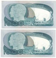 Portugália 1980. 1000Esc (2x) sorszámkövetők "ECL027338 - ECL027339" T:XF
Portugal 1980. ...