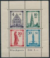 Baden 1949 Blokk Mi 1A (Mi EUR 75.-) (törés / fold)