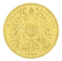 Ausztria 1906. 10K Au "Ferenc József" (3,40g/0.900) kapszulában T:AU,XF
Austria 1906. 10 ...