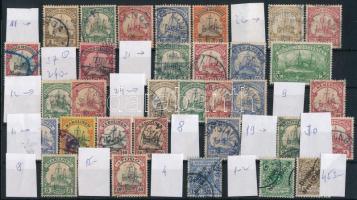 Német gyarmatok kis tétel stecklapon (Mi EUR 453.-)