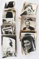 Vegyes magyar és külföldi színészeket, énekeseket, zenészeket ábrázoló fotók (Brigitte Bardot, Kabos...