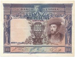 Spanyolország 1925. 1000P "3,746,960" T:F szép papír Spain 1925. 1000 Pesetas "3,746,960" C:F fine paper  Krause 70.c