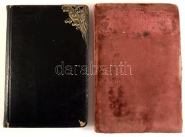 cca 1913-1919 2 db régi emlékkönyv, sok bejegyzéssel, néhány grafikus illusztrált oldallal, egyik kö...