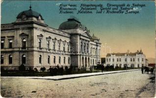 1918 Krusevac, Kruschevac; Főkapitányság, Törvényszék és Zadruga / Nacalstvo, Sud i Zadruga / Headquarters, court (EK)