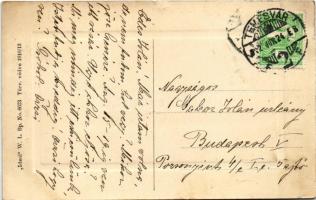 1912 Temesvár, Timisoara; Ligeti út, villamos. "Ideal" W.L. Bp. No. 6673. / street view, t...