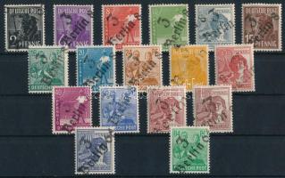 Németország - szovjet zóna 1948 Forgalmi sor Mi 166-181 I, benne Mi 179 I a + A 179 I változatok (Mi EUR ** 360.-) (Mi 169 betapadás, Mi 176, 179 falcos / gum disturbance, hinge) garancia nélkül / no guarantee