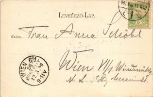 1900 Temesvár, Timisoara; Indóház, vasútállomás, villamos. Bernard E. fényképész felvétele, Králicse...