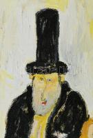 Für Emil (1967-): Család (cím nélkül), 1998. Olaj, vászon, jelzett. 30×20 cm