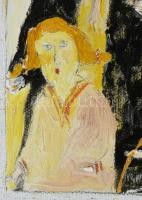 Für Emil (1967-): Család (cím nélkül), 1998. Olaj, vászon, jelzett. 30×20 cm