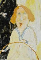 Für Emil (1967-): Család (cím nélkül), 1998. Olaj, vászon, jelzett. 30×20 cm