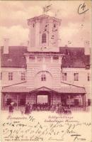 1900 Temesvár, Timisoara; Erdélyi laktanya, katonák. Edgar Schmidt kiadása / K.u.K. military barracks with soldiers (EK)