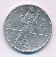 Románia 1914. 2L Ag "I. Károly" T:AU,XF Romania 1914. 2 Lei Ag "Carol I" C:AU,XF Krause KM#43