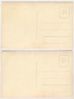 2 db RÉGI fotós képeslap: kalapos hölgy / 2 pre-1945 photo postcards: lady with hat