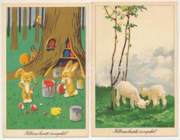 8 db MODERN megíratlan magyar grafikai képeslap (Képzőművészeti Alap) / 8 modern unused Hungarian gr...