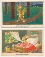 8 db MODERN megíratlan magyar grafikai képeslap (Képzőművészeti Alap) / 8 modern unused Hungarian gr...