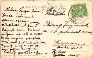 1908 Székelyudvarhely, Odorheiu Secuiesc; látkép a reáliskolával. Sterba Ödön kiadása 684. (W.L. ?) ...