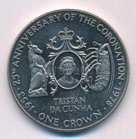 Tristan da Cunha 1978. 1C Cu-Ni "A koronázás 25. évfordulója" T:UNC,AU Tristan da Cunha 1978. 1 Crown Cu-Ni "25th Anniversary of Coronation" C:UNC,AU Krause KM#2